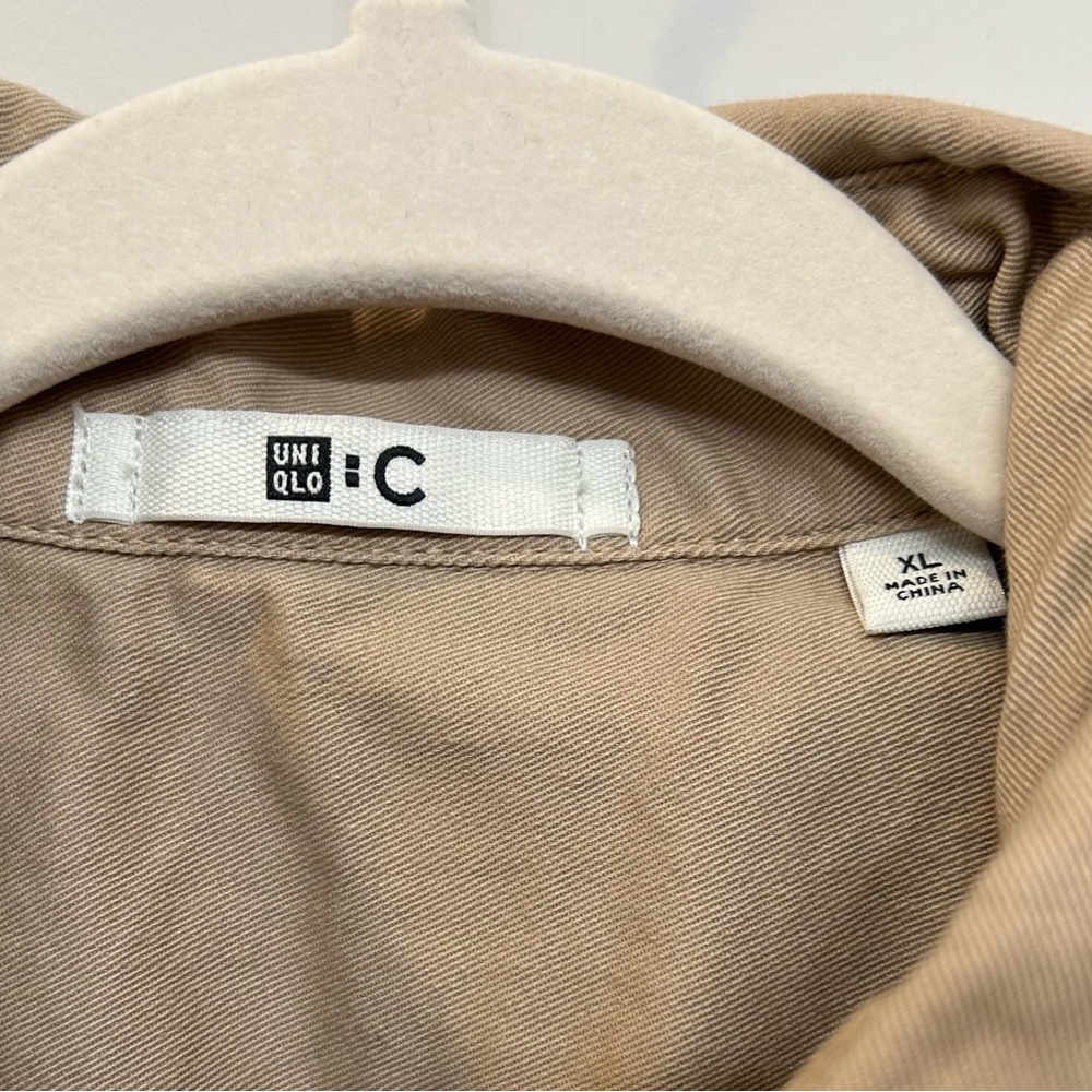 Claire Waight Keller Military Casual Uniqlo Cotton Blend Jacket Beige Size XL - Picture 2 of 8